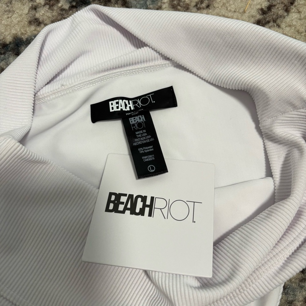NEW Beach Riot Core Collection Highway Ribbed White Bikini Bottom - Picture 11 of 13
